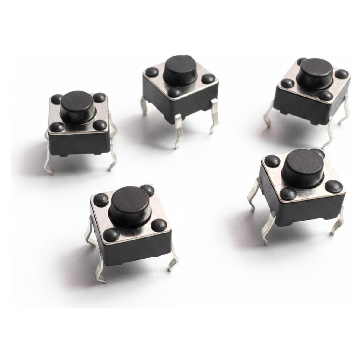 Botón pulsador táctil 6x6x5 mm (pack de 5)