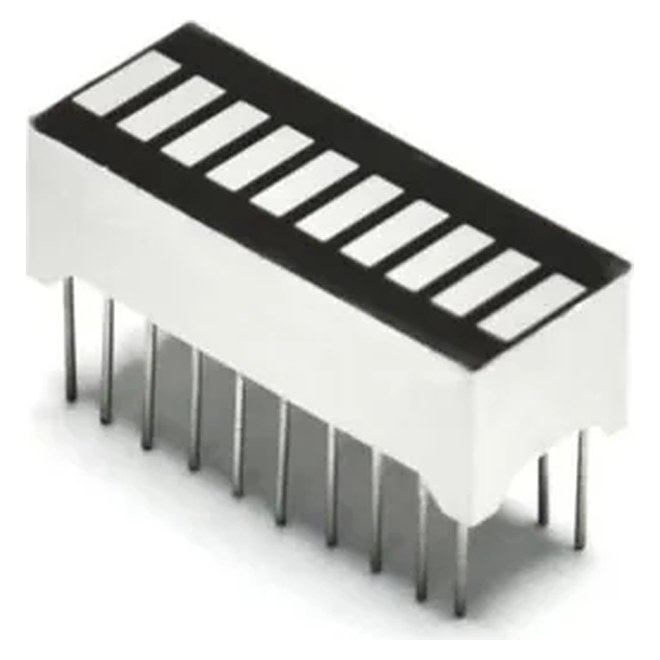 Barra de LED de 10 segmentos roja