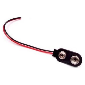 Conector broche para batería de 9 V con plug DC