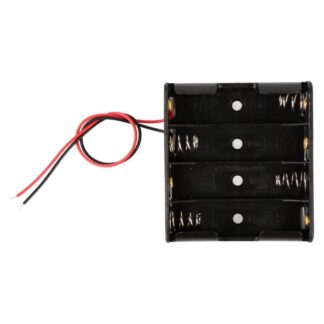 Portapilas para 4 pilas AA con cables