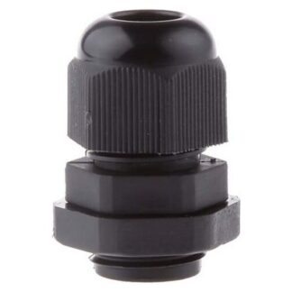 Prensaestopa PG-7 de nylon negro IP68 con tuerca